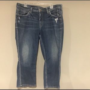 Silver Capri Jeans